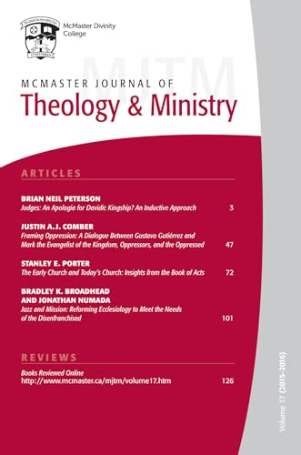 McMaster Journal of Theology and Ministry