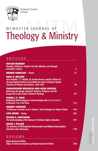 McMaster Journal of Theology and Ministry
