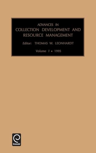 Advances in Collection development and resource management
