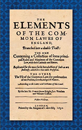 The Elements of the Common Laws of England (1630)