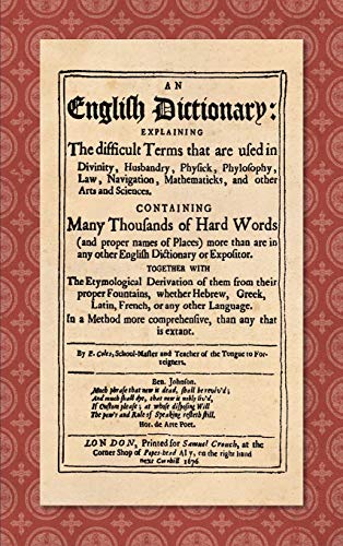 An English Dictionary (1676)