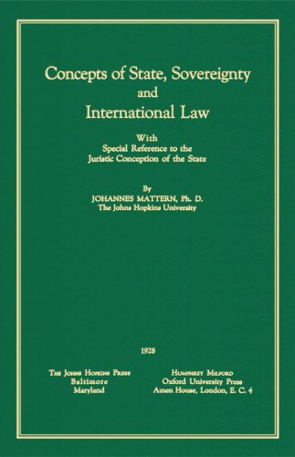 Concepts of State, Sovereignty and International Law [1928]