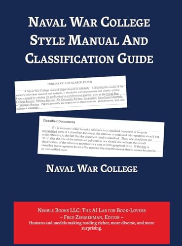 Naval War College Style Manual And Classification Guide