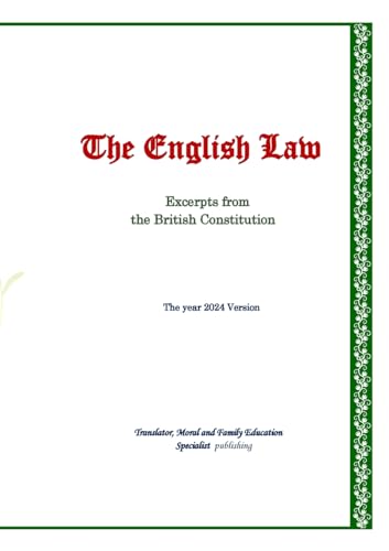 The English Law, 2024 Version