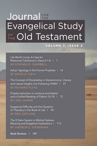 Journal for the Evangelical Study of the Old Testament, 7.2