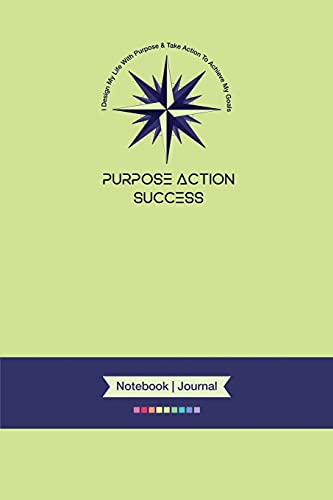 2-in-1 MBS PURPOSE-ACTION-SUCCESS (PAS) Notebook & Journal | 6'x9' | Notebook | Journal | Light Green Cover)