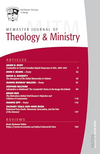 McMaster Journal of Theology and Ministry