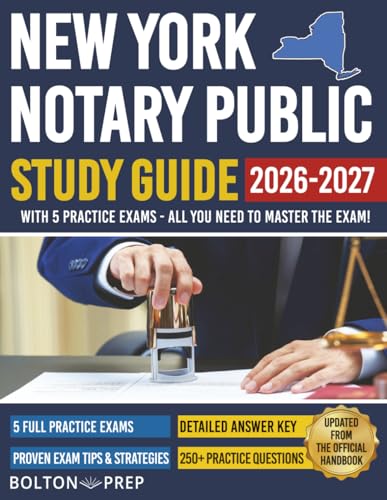 New York Notary Public Study Guide with 5 Practice Exams