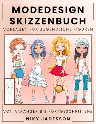 Modedesign Skizzenbuch Vorlagen für jugendliche Figuren