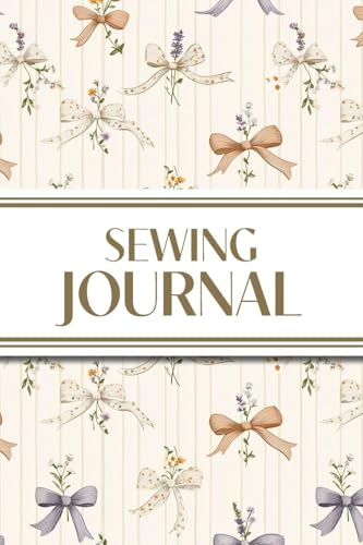 Sewing Journal (Orange and Purple Bows with Wildflowers on Cream Background)