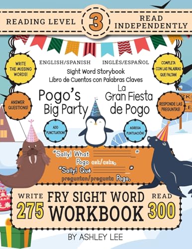 300 Sight Word Storybook, Pogo's Big Party (Level 3) Bilingual English/Spanish Inglés/Español
