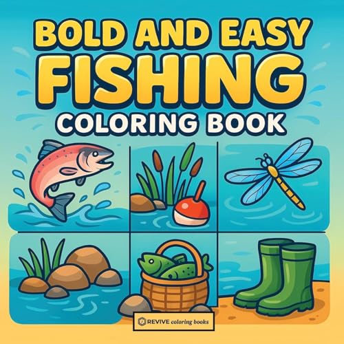Bold & Easy Fishing Coloring Book