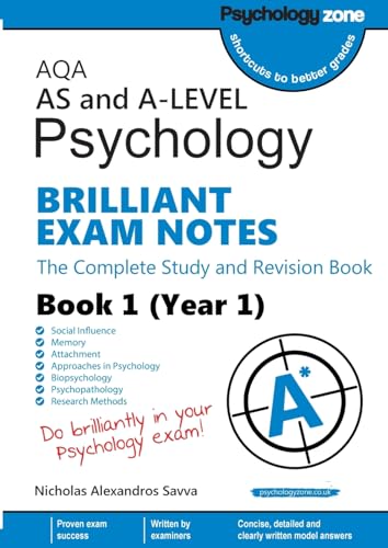 AQA AS and A-level Psychology BRILLIANT EXAM NOTES (Year 1)
