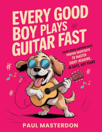 Every Good Boy Plays Guitar Fast - Color-Coded Cartoon Magic