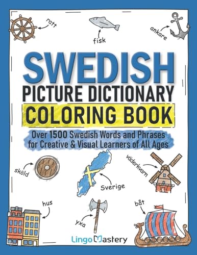 Swedish Picture Dictionary Coloring Book