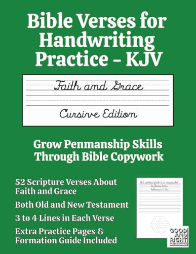 Bible Verses for Handwriting Practice - KJV