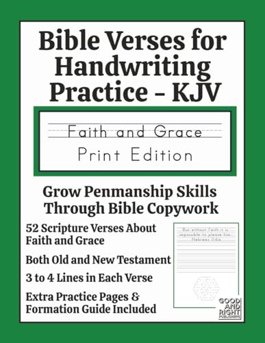 Bible Verses for Handwriting Practice - KJV