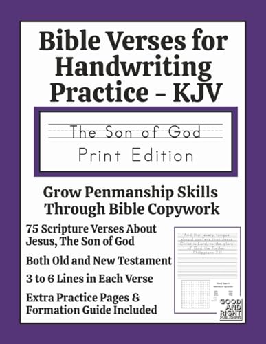 Bible Verses for Handwriting Practice - KJV