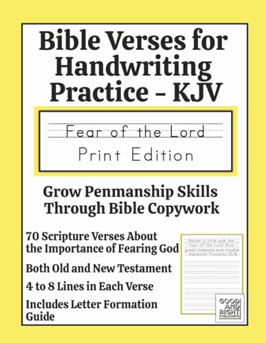 Bible Verses for Handwriting Practice - KJV