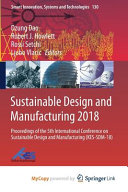 Sustainable Design and Manufacturing 2018