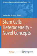 Stem Cells Heterogeneity - Novel Concepts