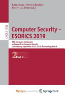 Computer Security - ESORICS 2019