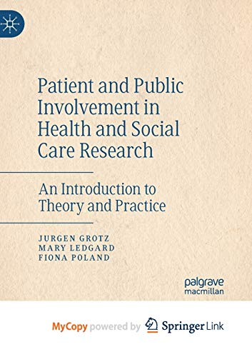 Patient and Public Involvement in Health and Social Care Research