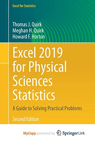 Excel 2019 for Physical Sciences Statistics