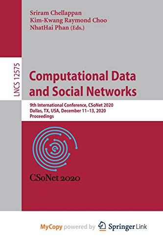 Computational Data and Social Networks