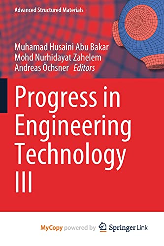 Progress in Engineering Technology III