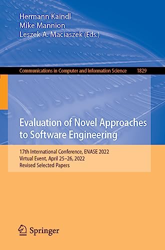 Evaluation of Novel Approaches to Software Engineering