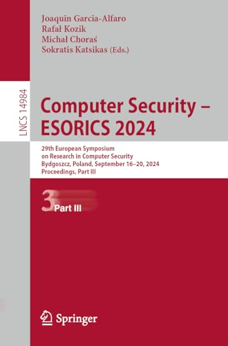Computer Security - ESORICS 2024
