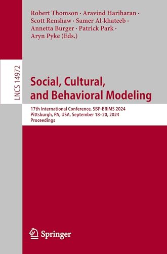 Social, Cultural, and Behavioral Modeling