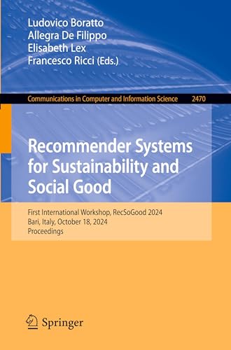 Recommender Systems for Sustainability and Social Good