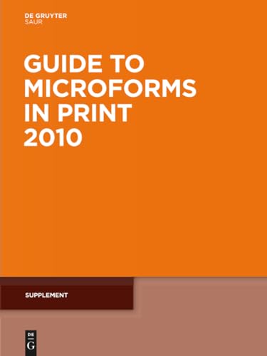 Guide to Microforms in Print, Supplement