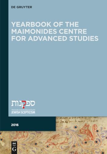 Jewish Thought, Philosophy, and Religion Yearbook of the Maimonides Centre for Advanced Studies