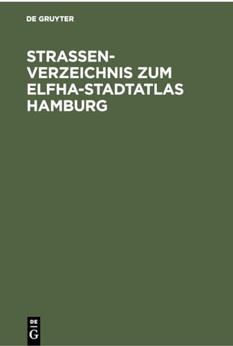 Straßenverzeichnis zum Elfha-Stadtatlas Hamburg