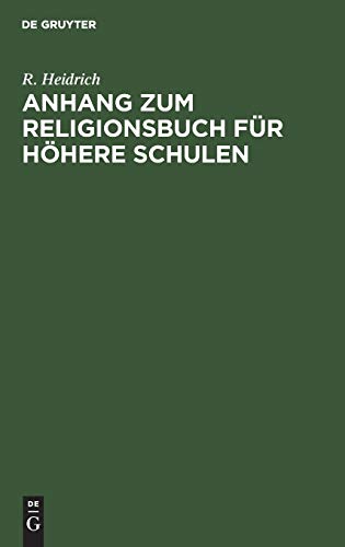 Anhang zum Religionsbuch für höhere Schulen