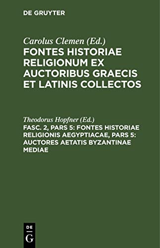 Fontes historiae religionis Aegyptiacae, Pars 5