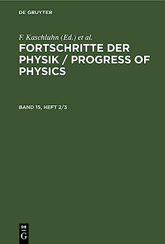 Fortschritte der Physik / Progress of Physics