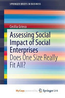 Assessing Social Impact of Social Enterprises