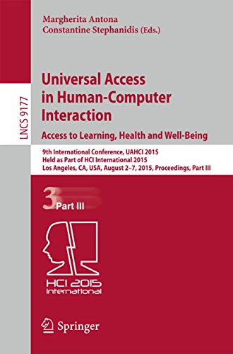 Universal Access in Human-Computer Interaction. Access to Learning, Health and Well-Being