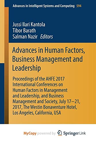 Advances in Human Factors, Business Management and Leadership