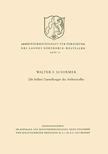 Die Fruhen Darstellungen Des Arthurstoffes