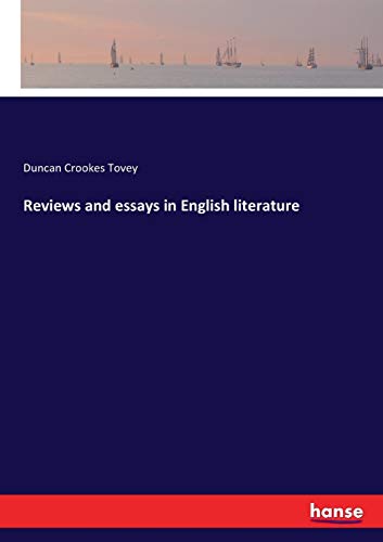 Reviews and essays in English literature