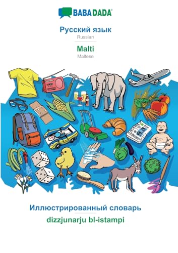 Russian (in cyrillic script) - Malti, visual dictionary