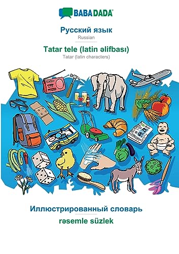 Russian (in cyrillic script) - Tatar (latin characters) (in latin script), visual dictionary