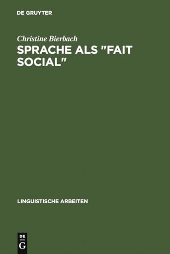 Sprache als 'Fait social'