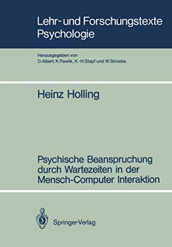 Psychische Beanspruchung durch Wartezeiten in der Mensch-Computer Interaktion