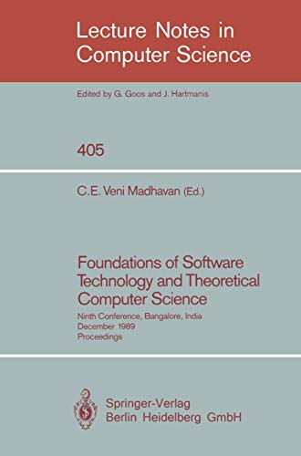 Foundations of Software Technology and Theoretical Computer Science
